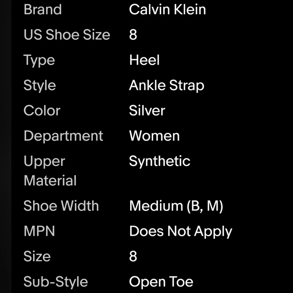 NIB Calvin klein silver strappy dress sandal.  ankle strap. 😍_5
